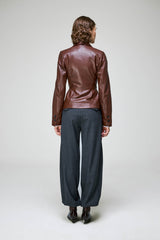Catarina - Dark Brown Leather Jacket