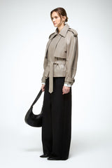 Serena - Veste en cuir Beige