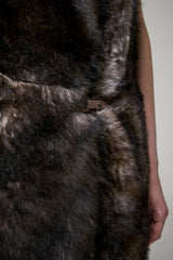 Irene - Olive Shearling Vest