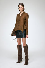 Luisa - Khaki Ramie Shirt