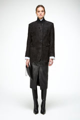 Caterina - Black Leather Coat