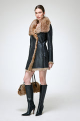 Aline - Sand Shearling Coat