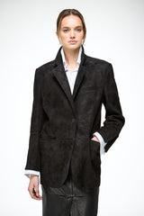 Caterina - Black Leather Coat