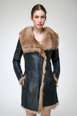 Aline - Sand Shearling Coat