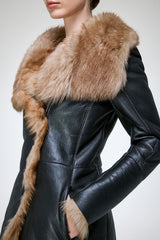 Aline - Sand Shearling Coat