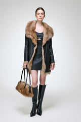 Aline - Sand Shearling Coat