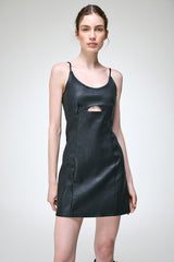Lorianne - Black Leather Dress