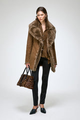 Tyra - Olive Shearling Coat