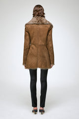 Tyra - Olive Shearling Coat