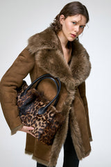 Tyra - Olive Shearling Coat