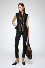 Jade - Black Wool Vest