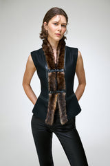 Jade - Black Wool Vest