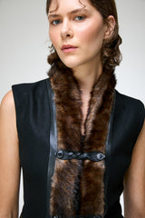 Jade - Gilet en laine noir