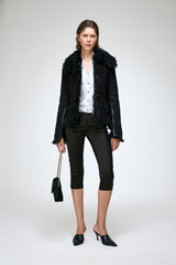 Estela - Black Shearling Jacket