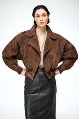 Clara - Tobacco Leather Jacket