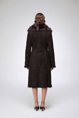 Mia - Brown Shearling Coat