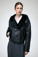 Ida - Black Shearling Jacket
