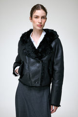 Ida - Black Shearling Jacket