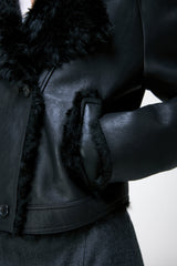 Ida - Black Shearling Jacket
