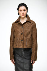 Valentina - Olive Leather Jacket