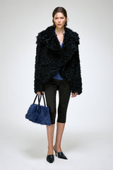 Cecilia - Black Shearling Coat