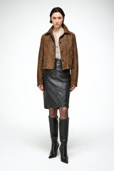 Valentina - Olive Leather Jacket