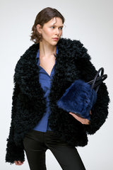 Cecilia - Black Shearling Coat
