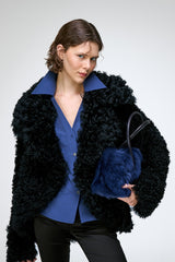 Cecilia - Black Shearling Coat
