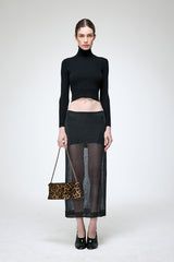 Lou - Black Wool Skirt