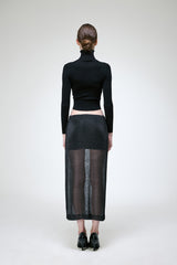 Lou - Black Wool Skirt