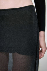 Lou - Black Wool Skirt