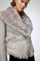 Filipa - Grey Shearling Jacket