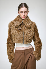 Lua - Camel Shearling Jacket