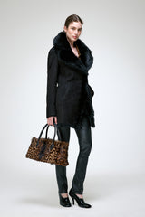 Tyra - Black Shearling Coat