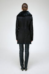Tyra - Black Shearling Coat