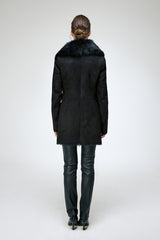 Tyra - Black Shearling Coat