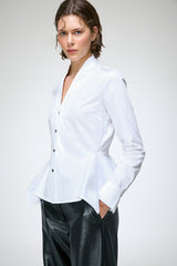 Luisa - White Cotton Shirt