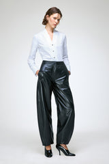 Iris - Black Leather Pant