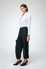 Nina - Black Wool Pant