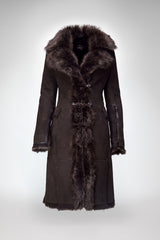 Mia - Brown Shearling Coat