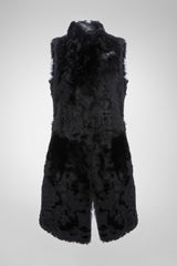 Tory - Stella Black Shearling Vest