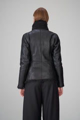Cyrine - Black Shearling Jacket