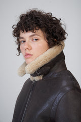 Margo - Brown Shearling Jacket