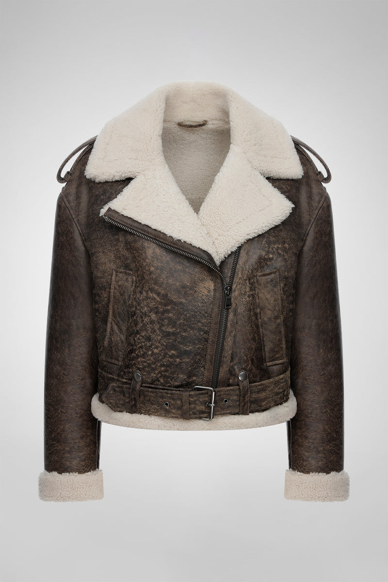 Tierra - Brown Shearling Jacket