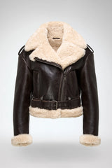 VSP - Tierra - Brown Beige Shearling Jacket