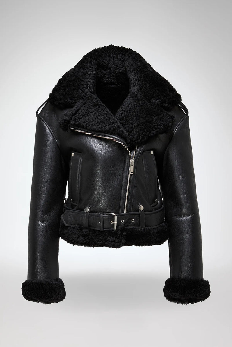 VSP - Tierra - Black Shearling Jacket