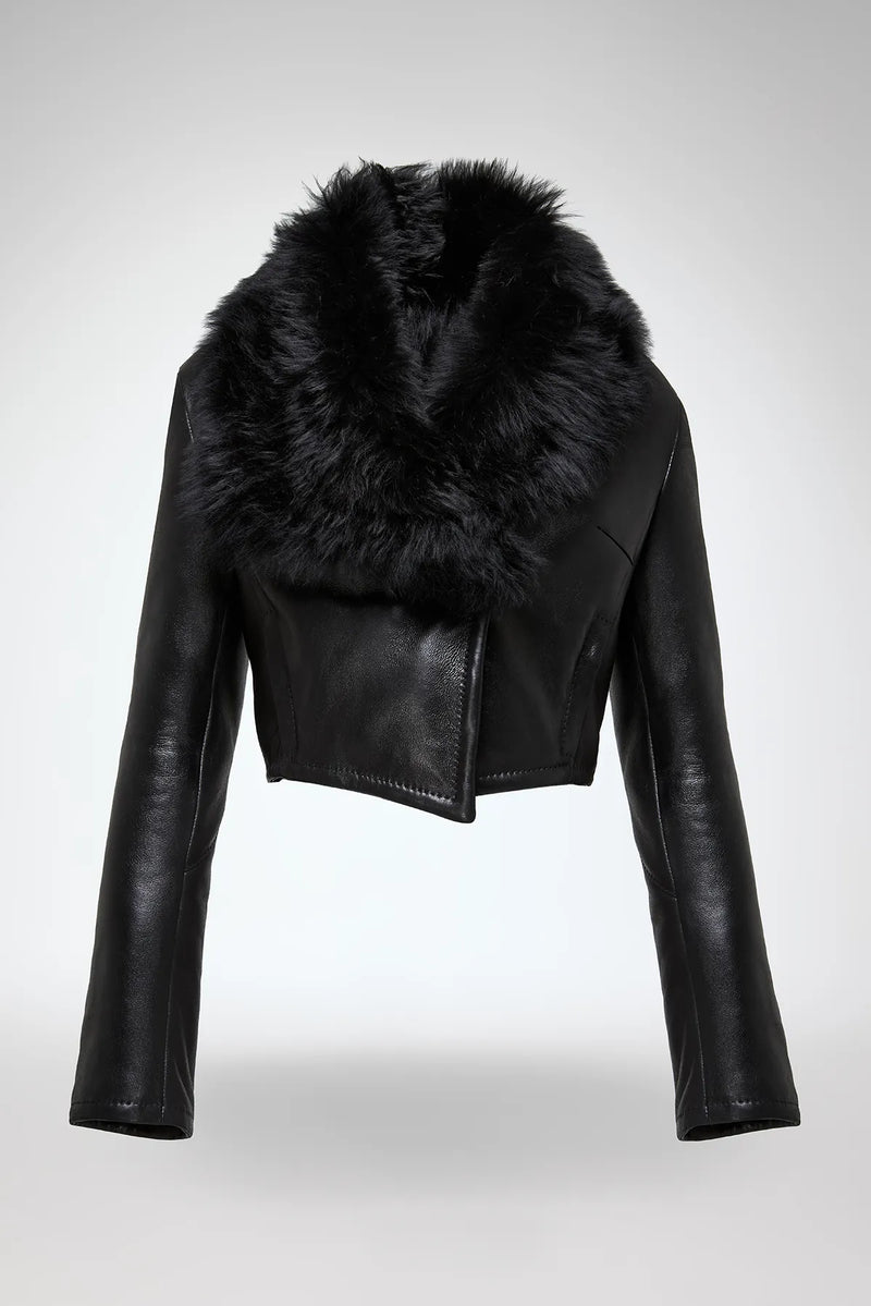 VSP - Yva - Black Shearling Jacket