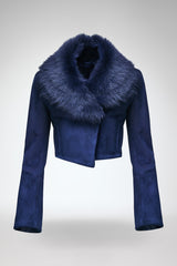 Yva - Blue Shearling Jacket