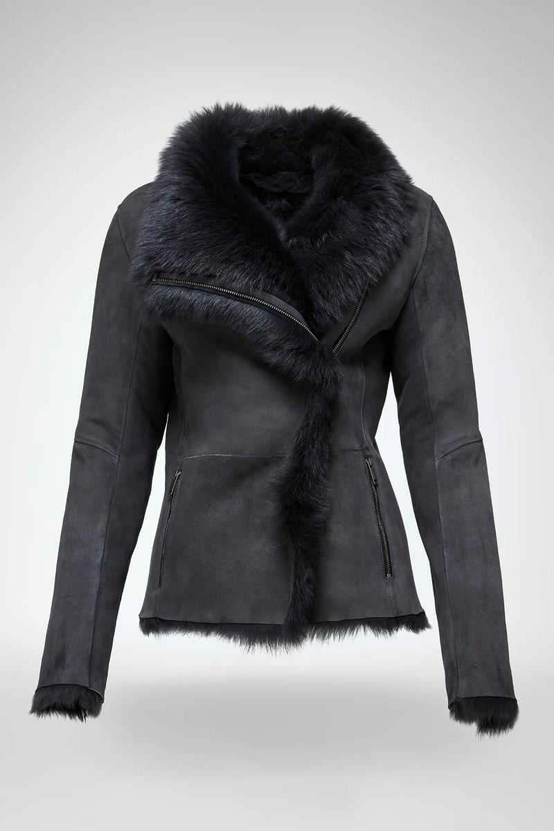 VSP - Adila - Toscana Anthracite Shearling Jacket