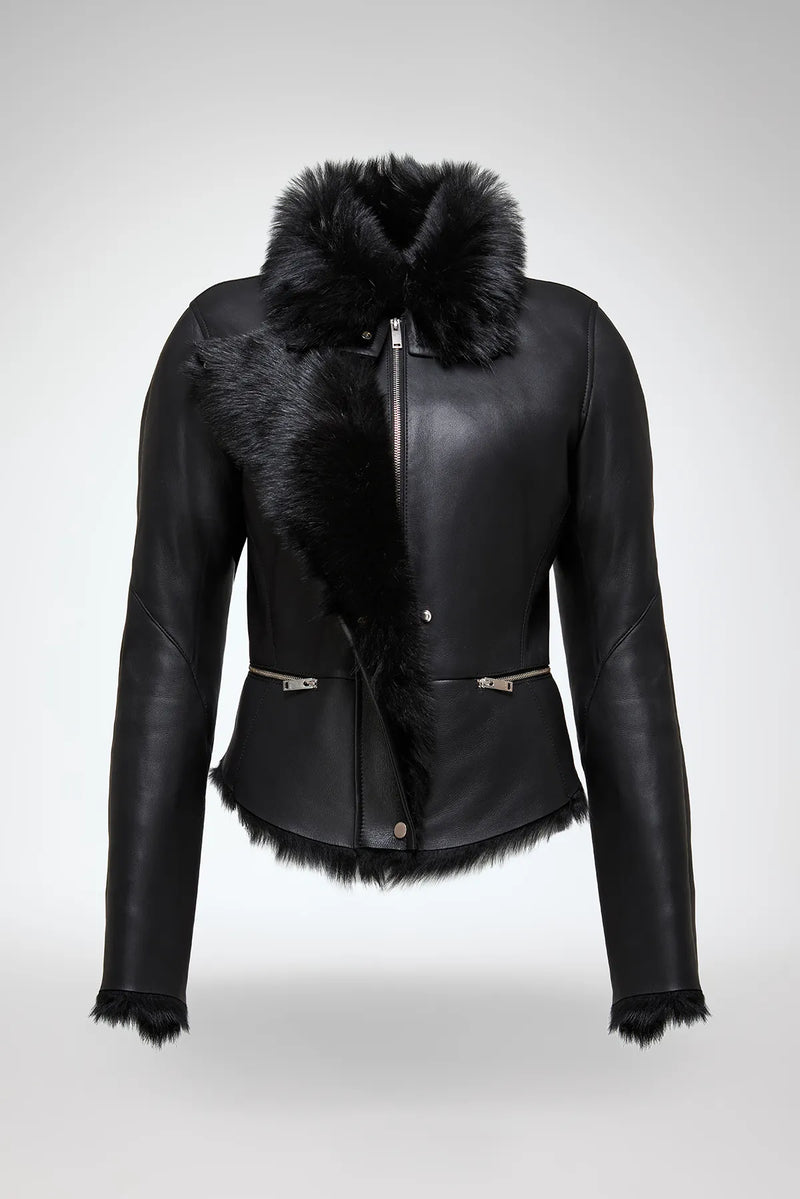 VSP - Azul - Black Shearling Jacket